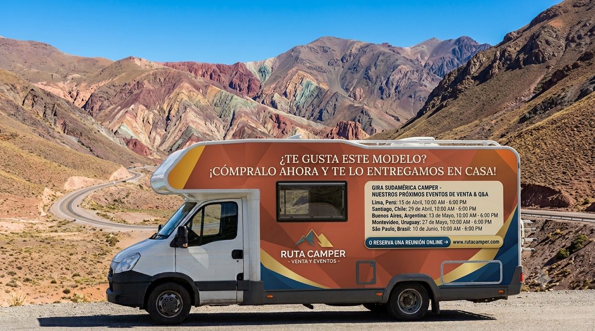 RUTA CAMPER Verkaufskampagne — Camper vor der Serranía de Hornocal